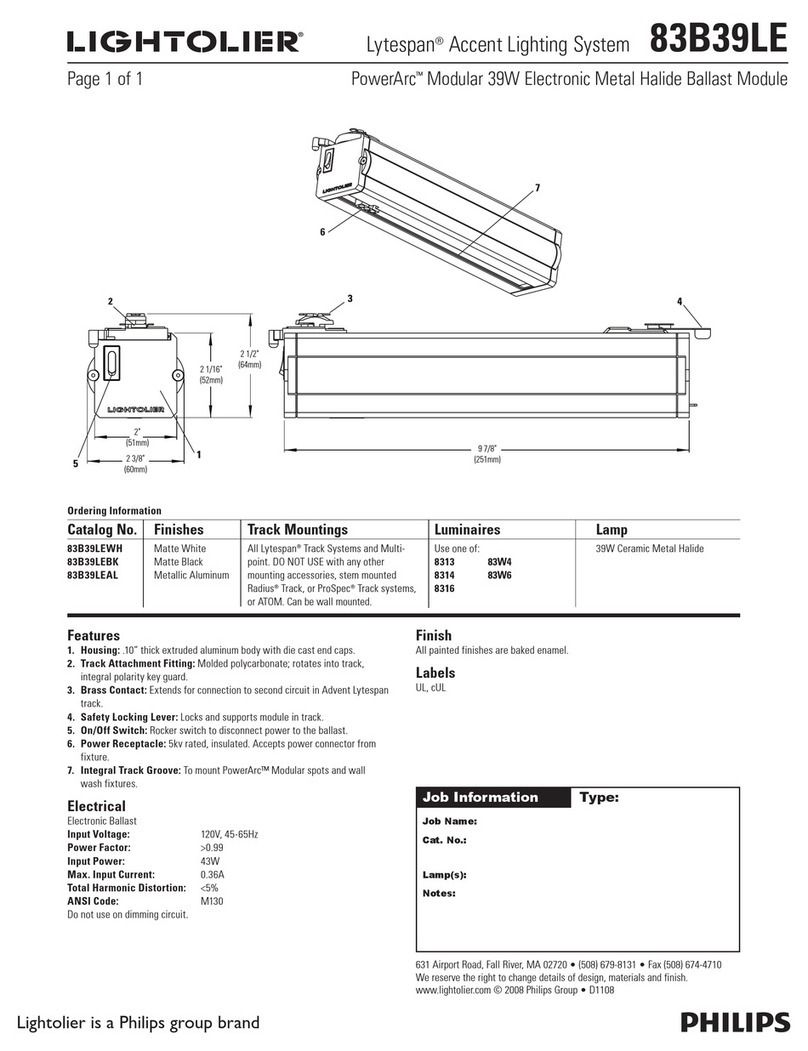 Philips Lytespan 83B39LE User manual