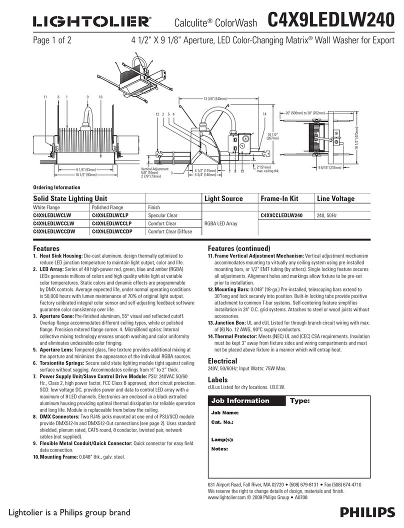 Philips Calculite C4X9LEDLW240 User manual
