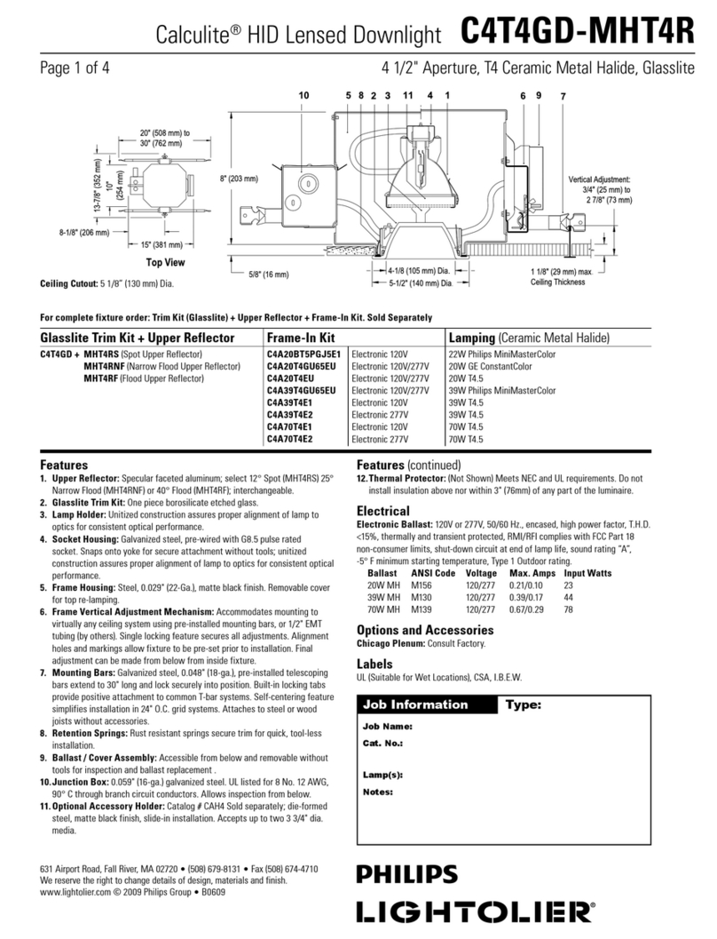 Philips Calculite C4T4GD-MHT4R User manual Philips Calculite C4T4GD-MHT4R User manual