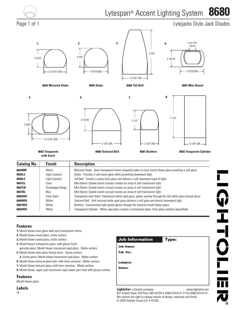Lightolier Lytespan 8680 User manual Lightolier Lytespan 8680 User manual
