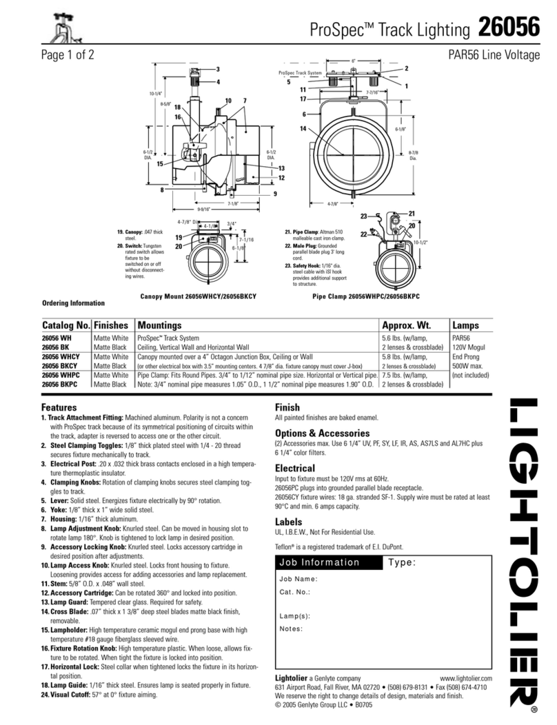 Lightolier ProSpec 26056 User manual