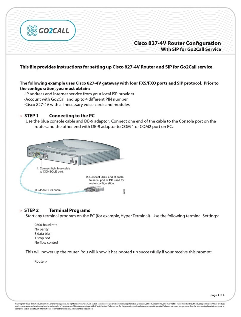 Cisco 827-4V - 827-4V Router - EN Quick guide
