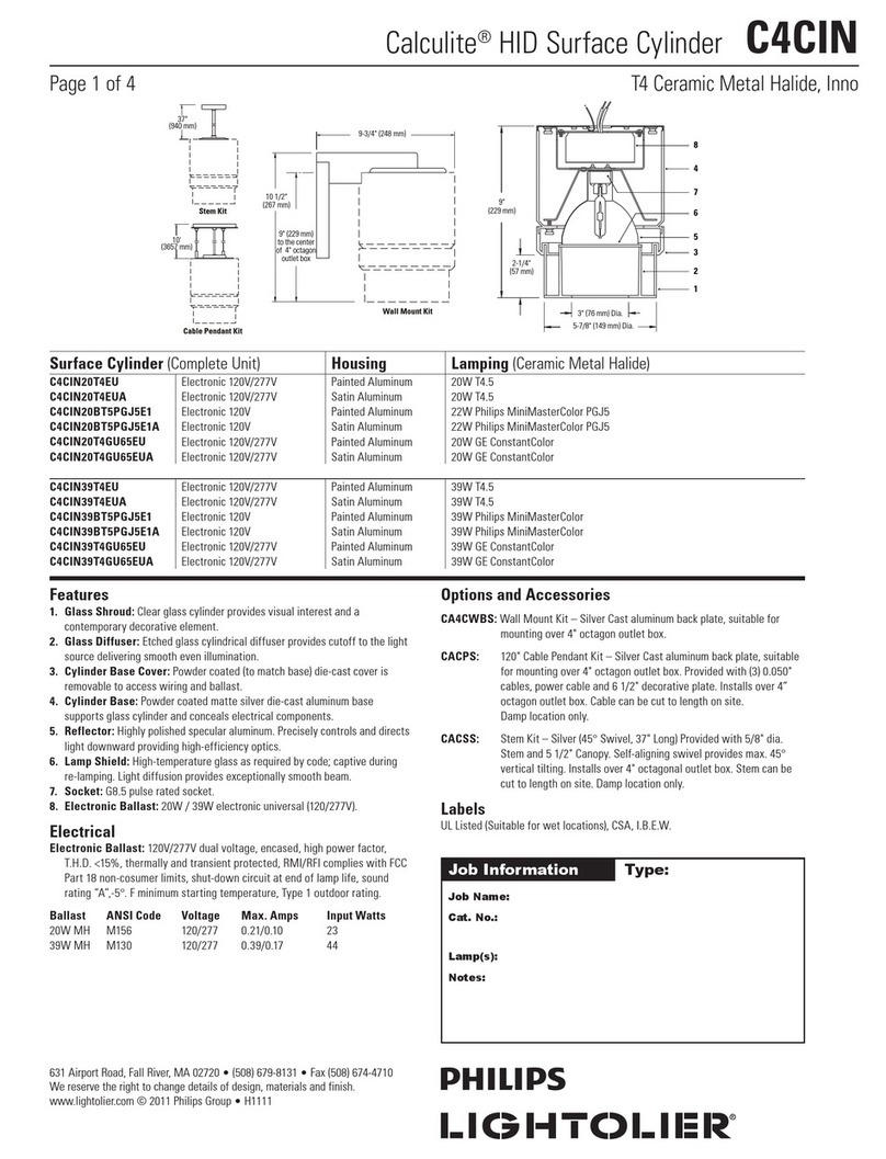 Philips Calculite C4CIN User manual