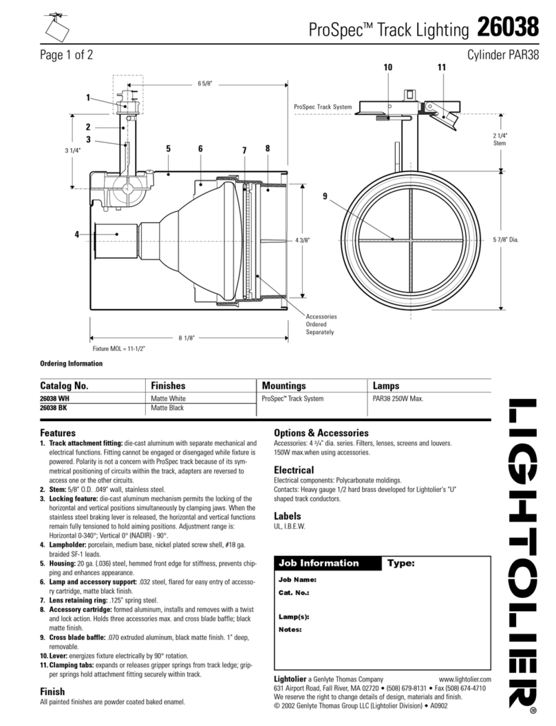 Lightolier ProSpec 26038 User manual