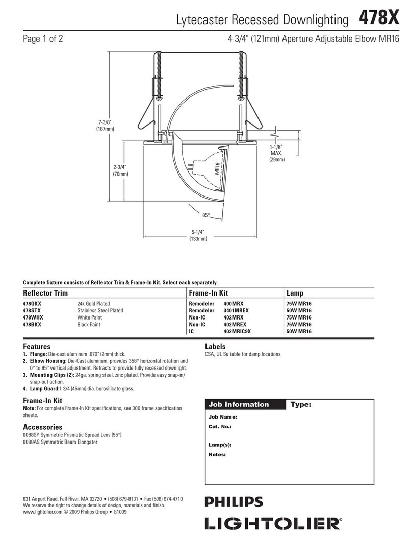 Philips Lytecaster 478X User manual Philips Lytecaster 478X User manual
