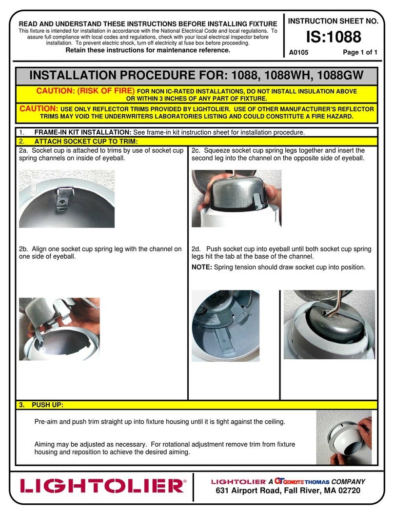 Lightolier 1088GW Installation