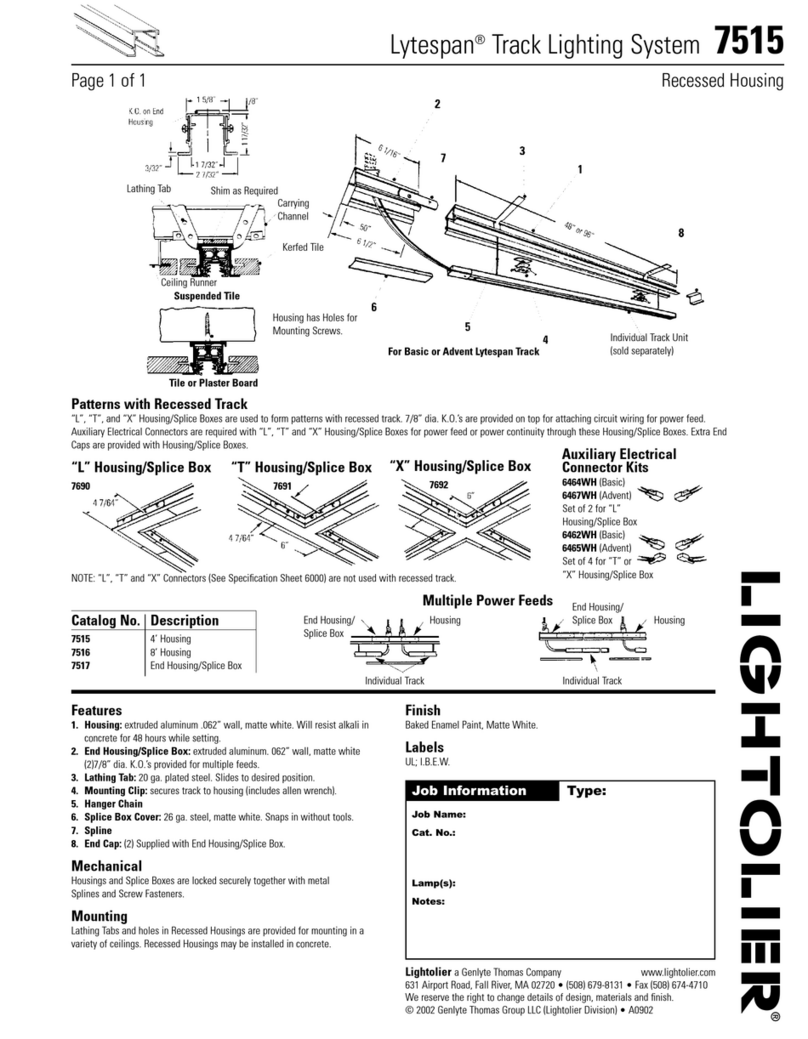 Lightolier Lytespan 7515 User manual Lightolier Lytespan 7515 User manual