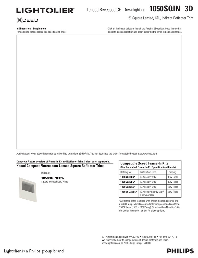 Lightolier 1050SQIN_3D User manual Lightolier 1050SQIN_3D User manual