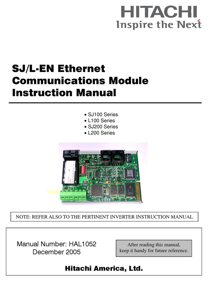 Hitachi SJ/L-EN Ethernet Communications Module instruction manual