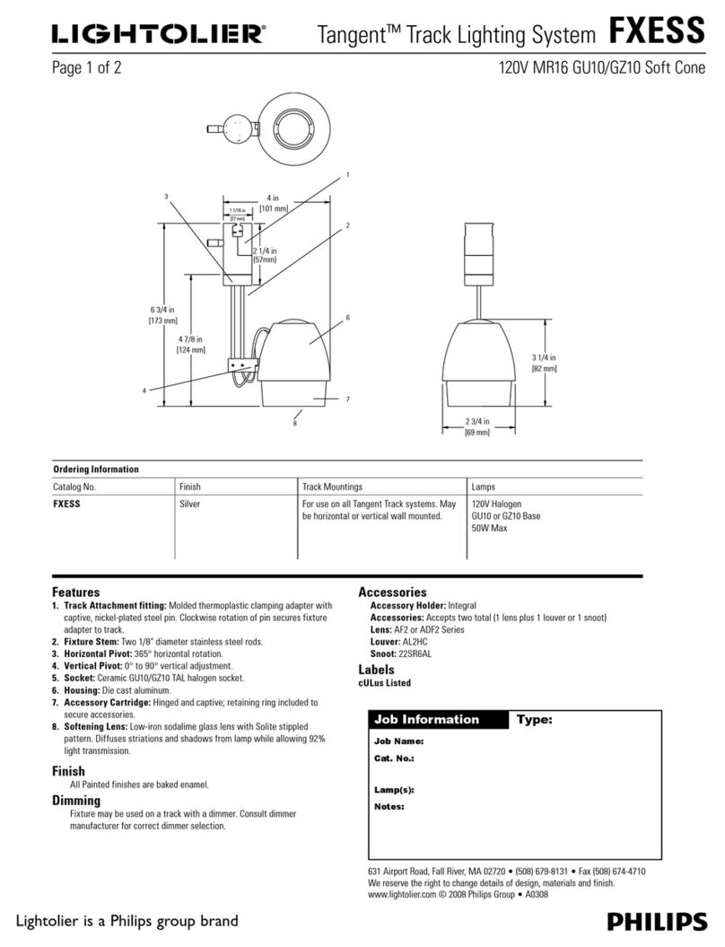 Lightolier Tangent FXESS User manual Lightolier Tangent FXESS User manual