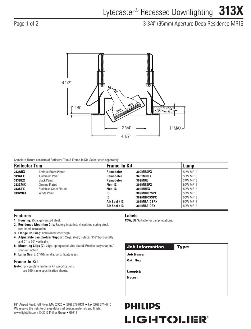 Philips Lytecaster 313X User manual