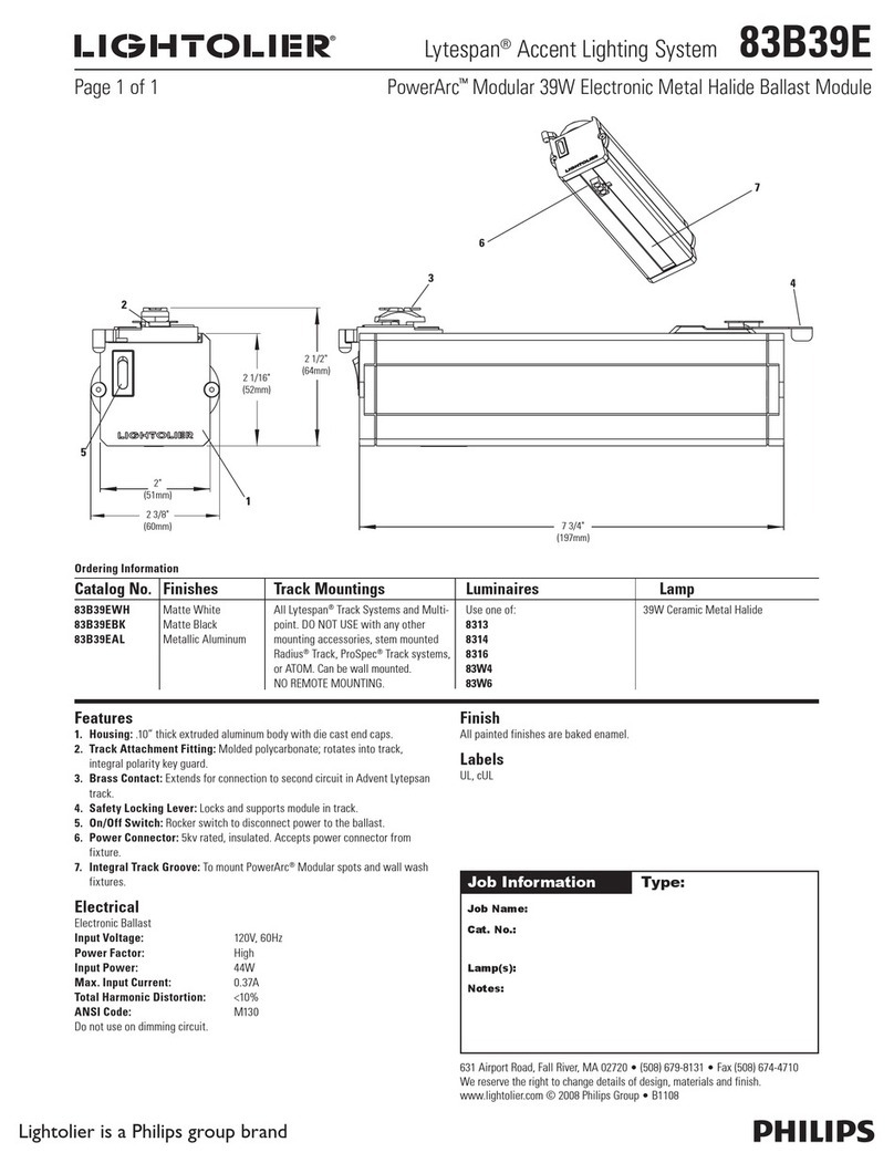 Philips Lytespan 83B39E User manual