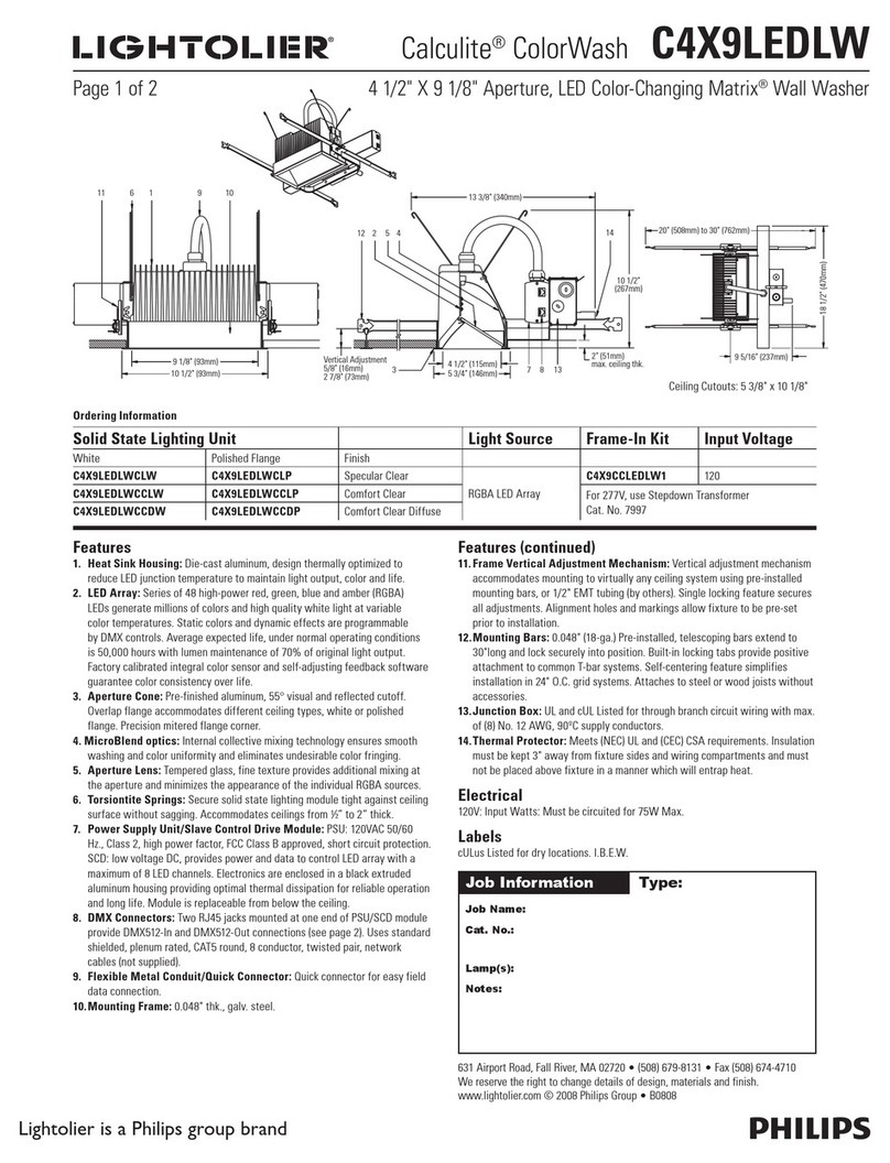 Philips Calculite C4X9LEDLW User manual