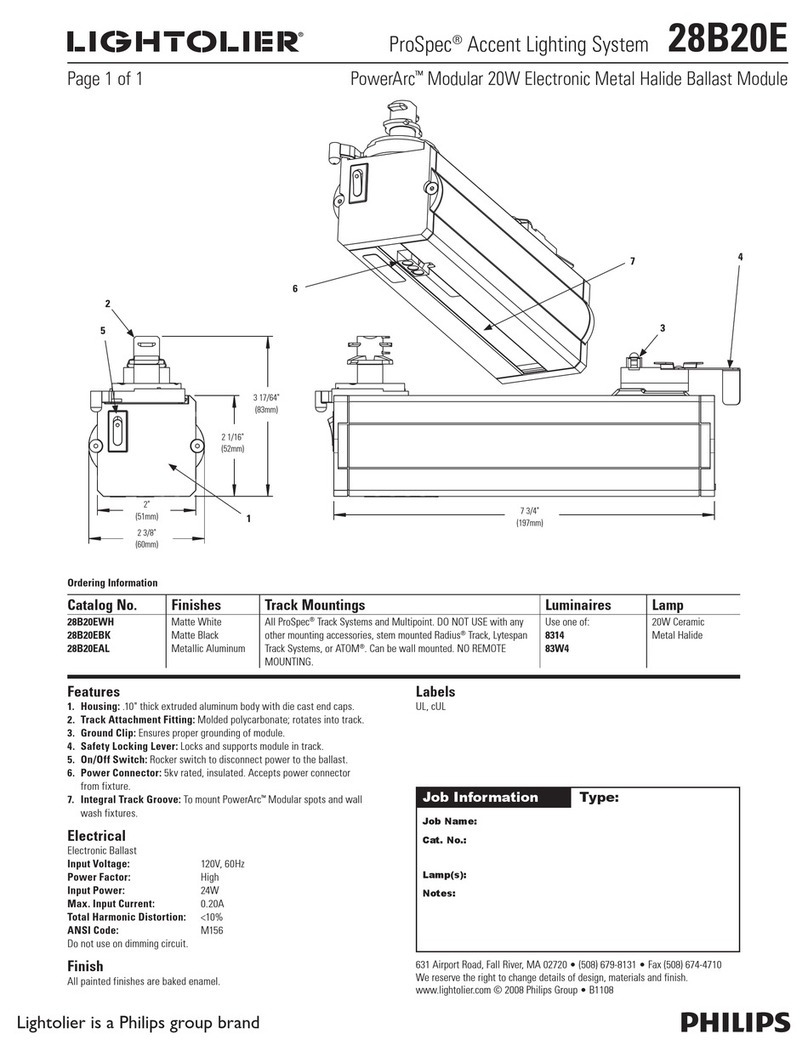 Lightolier ProSpec 28B20E User manual