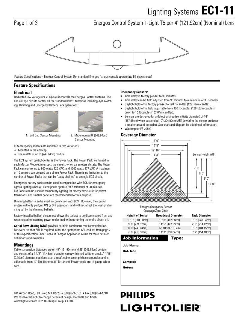 Lightolier EC1-11 User manual