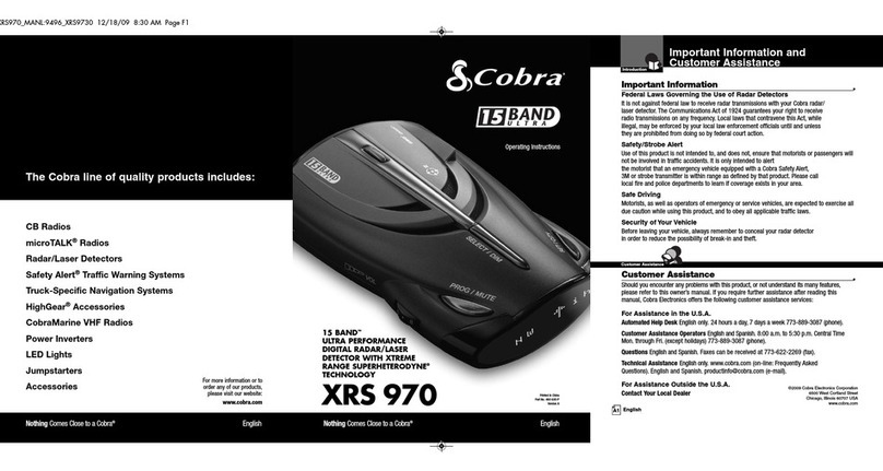 Cobra 15 BAND XRS 970 User manual