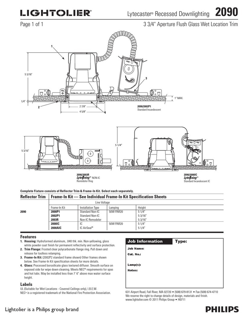 Lightolier Lytecaster 2090 User manual