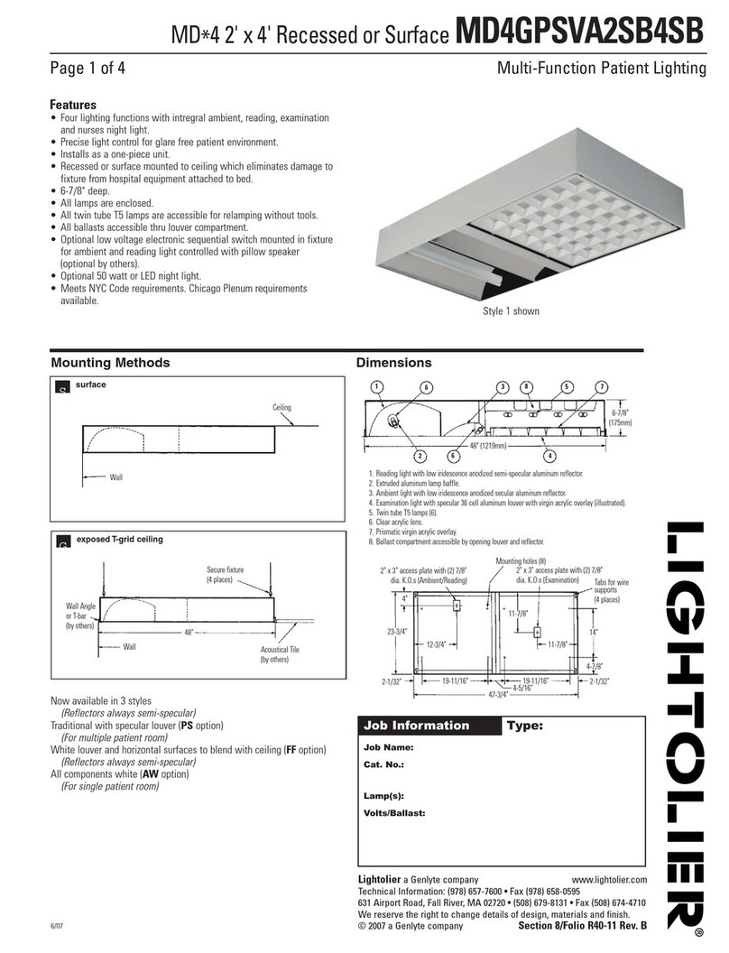 Lightolier MD4GPSVA2SB4SB specification