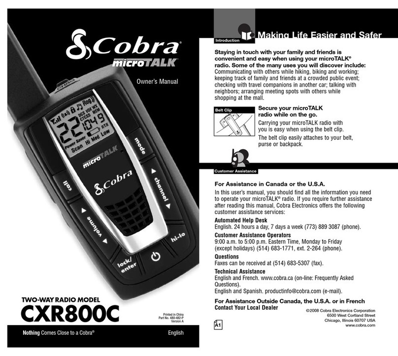 Cobra MICROTALK CXR800C User manual