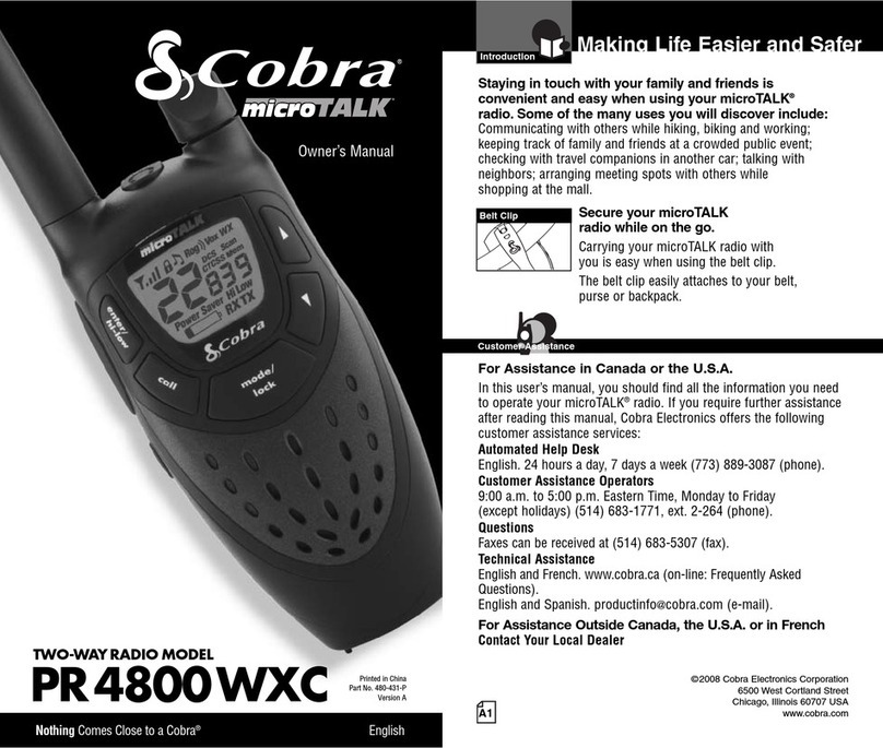 Cobra MICROTALK PR4800WXC User manual