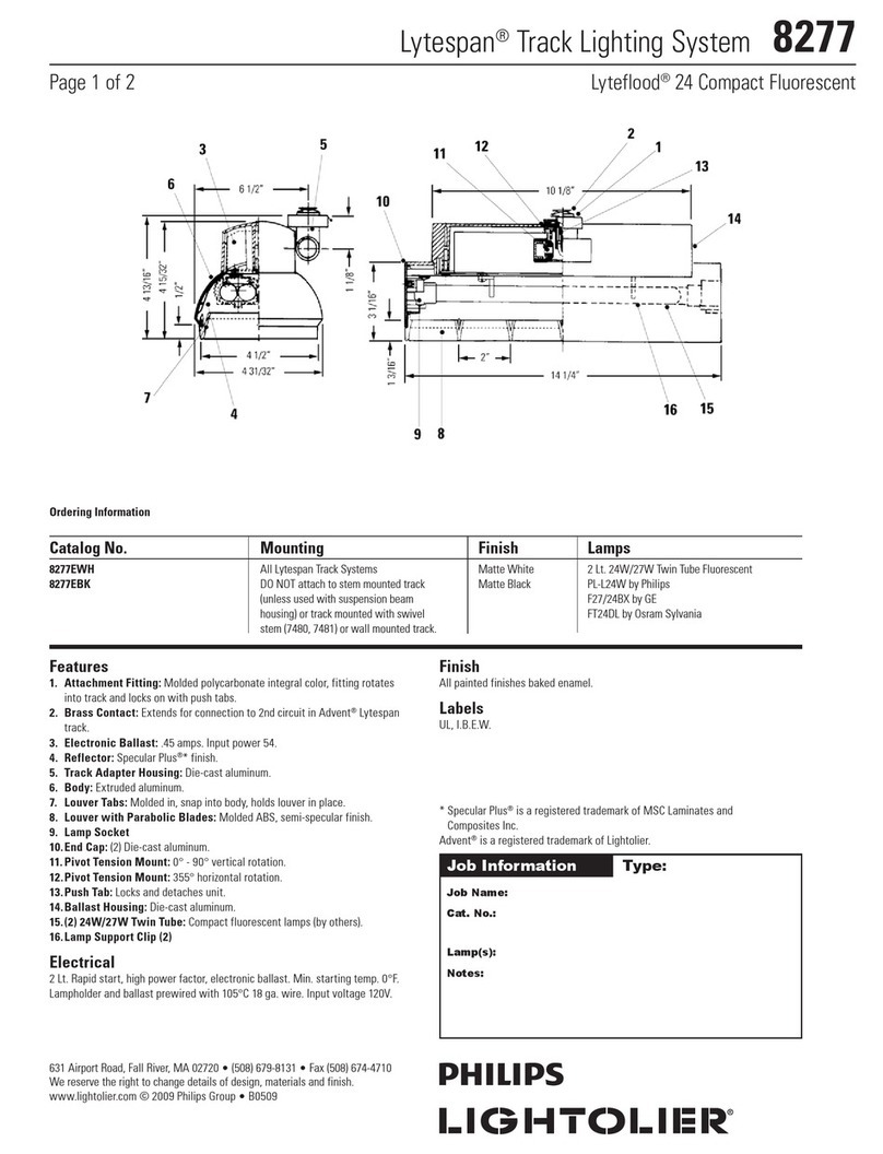 Lightolier Lytespan 8277 User manual