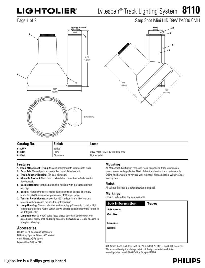 Lightolier Lytespan 8110 User manual Lightolier Lytespan 8110 User manual