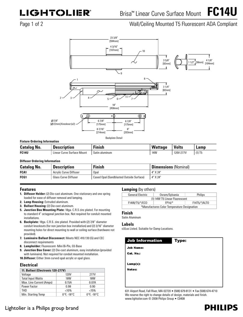 Lightolier Brisa FC14U specification