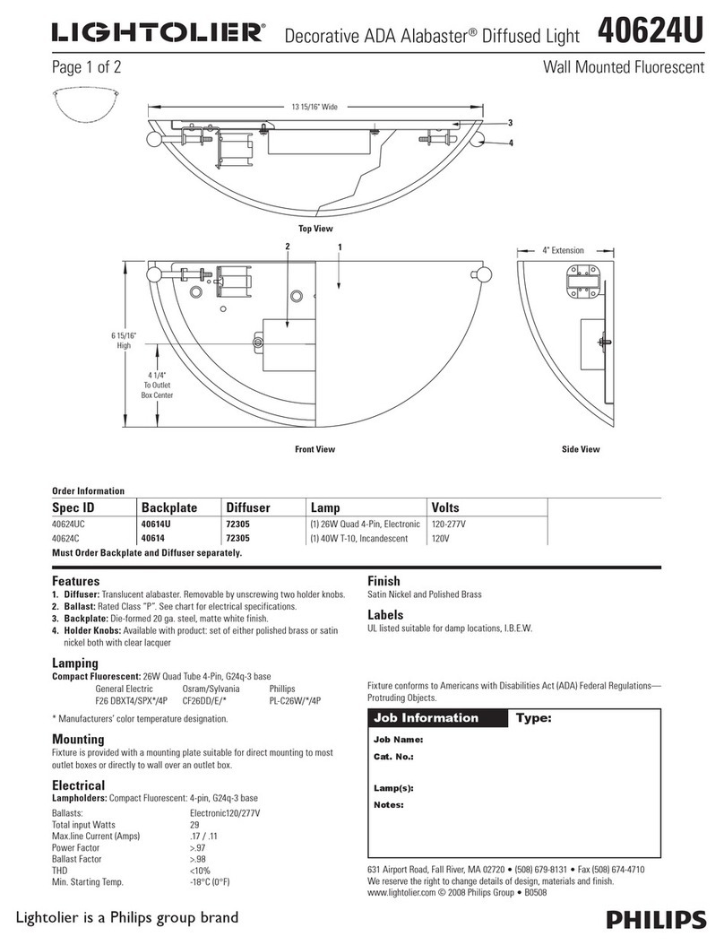 Lightolier Alabaster 40624U User manual