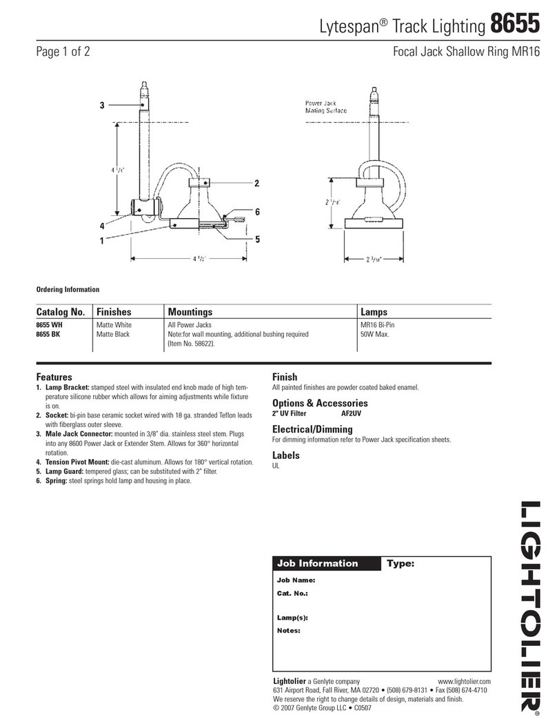Lightolier Lytespan 8655 User manual