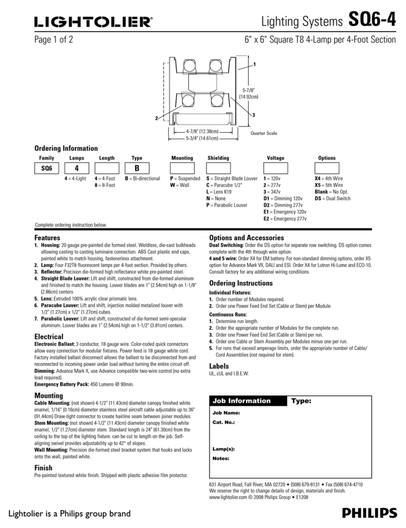 Lightolier SQ6-4 specification