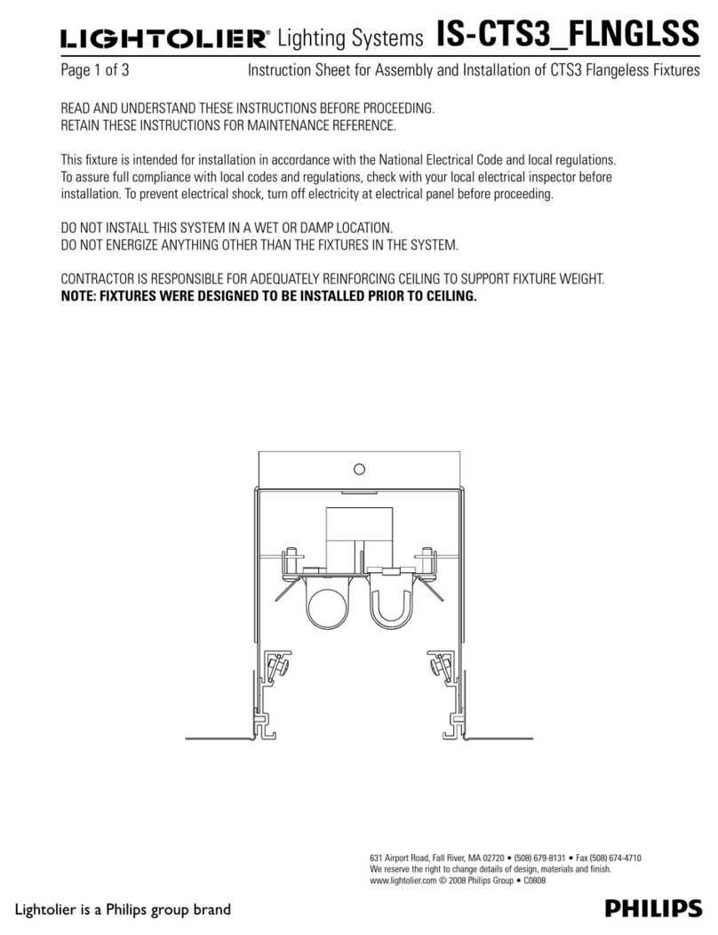 Lightolier IS-CTS3_FLNGLSS Instruction Manual