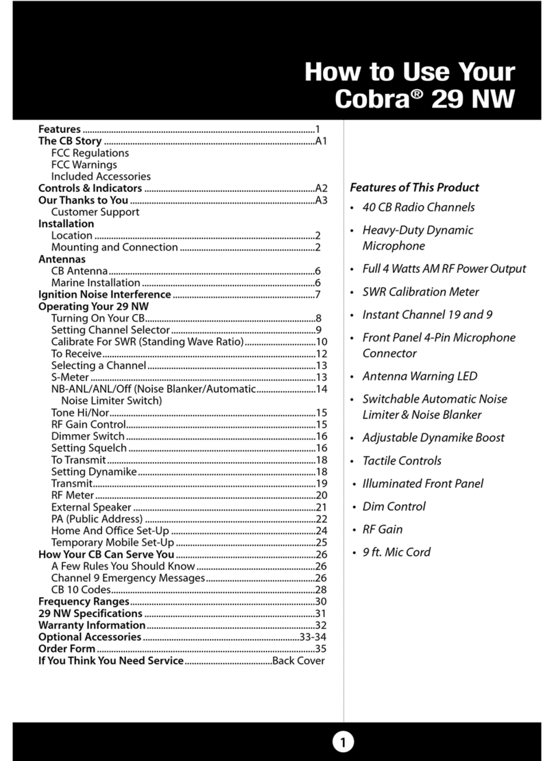 Cobra 29 NW How to use your operating instructions