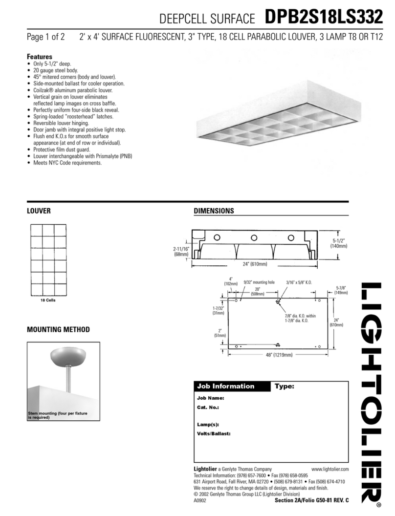 Lightolier DPB2S18LS332 specification