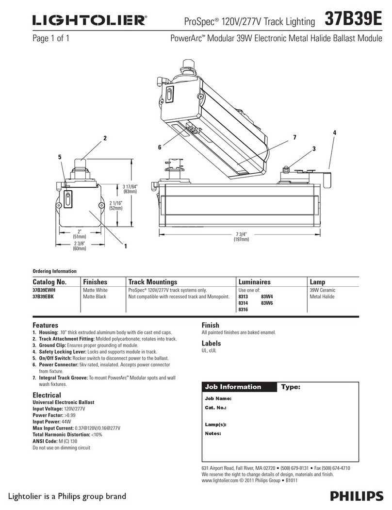 Lightolier ProSpec 37B39E User manual