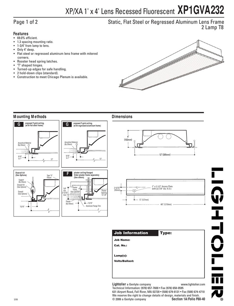 Lightolier XP1GVA232 User manual