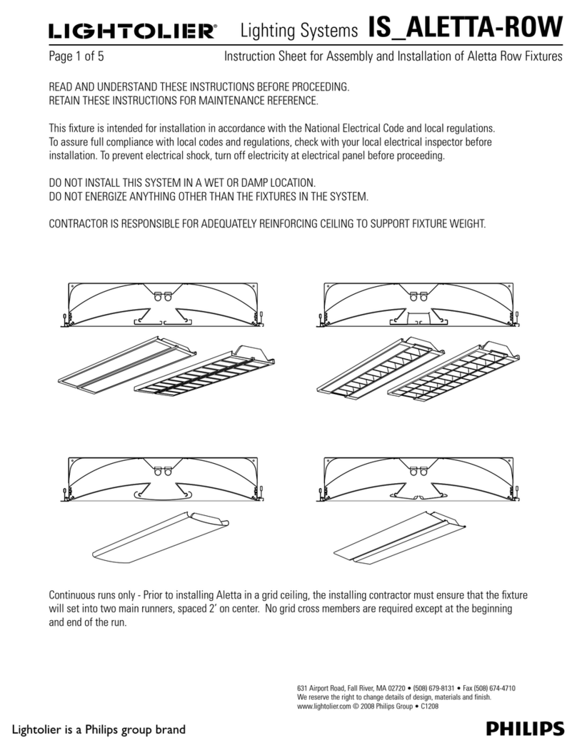 Lightolier IS_ALETTA-ROW Instruction Manual