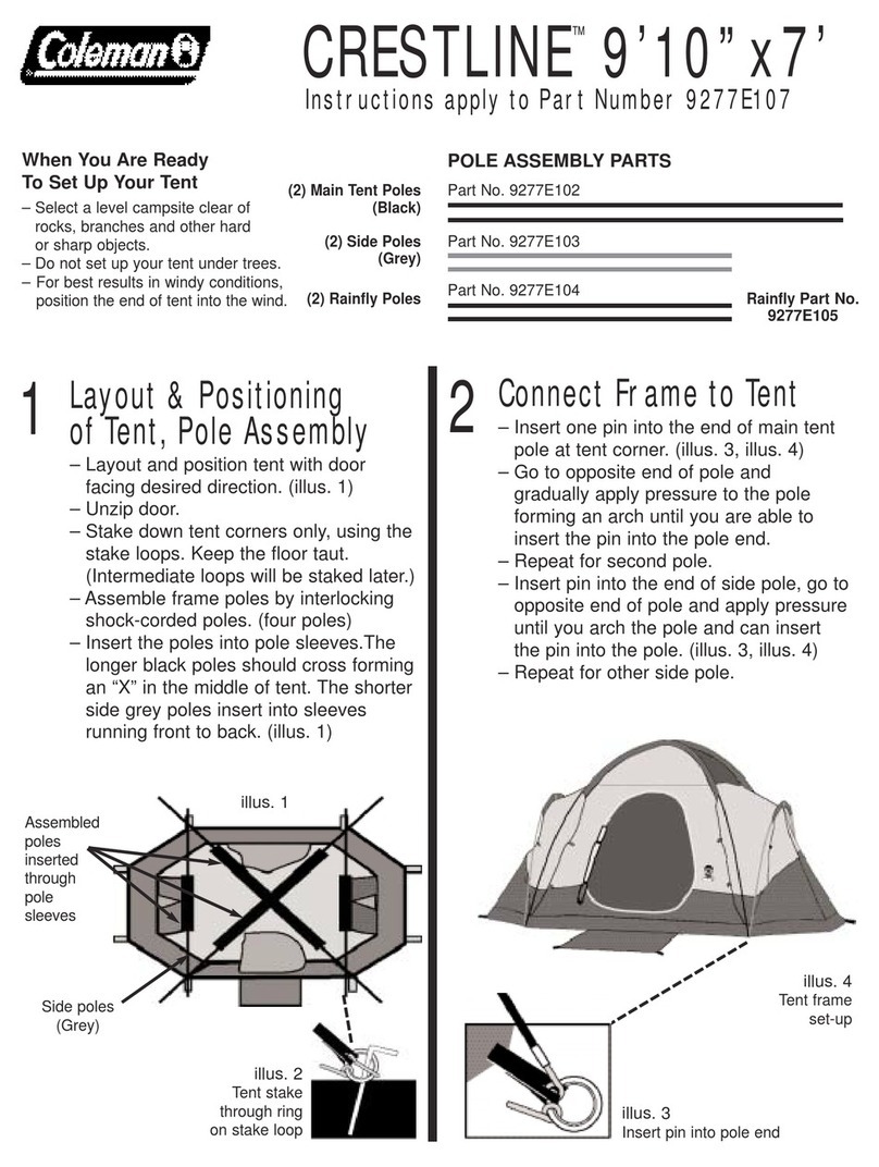 Coleman CRESTLINE 9277E107 instructions