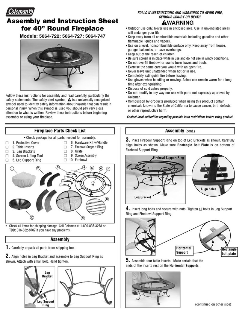 Coleman 5064-722 User manual