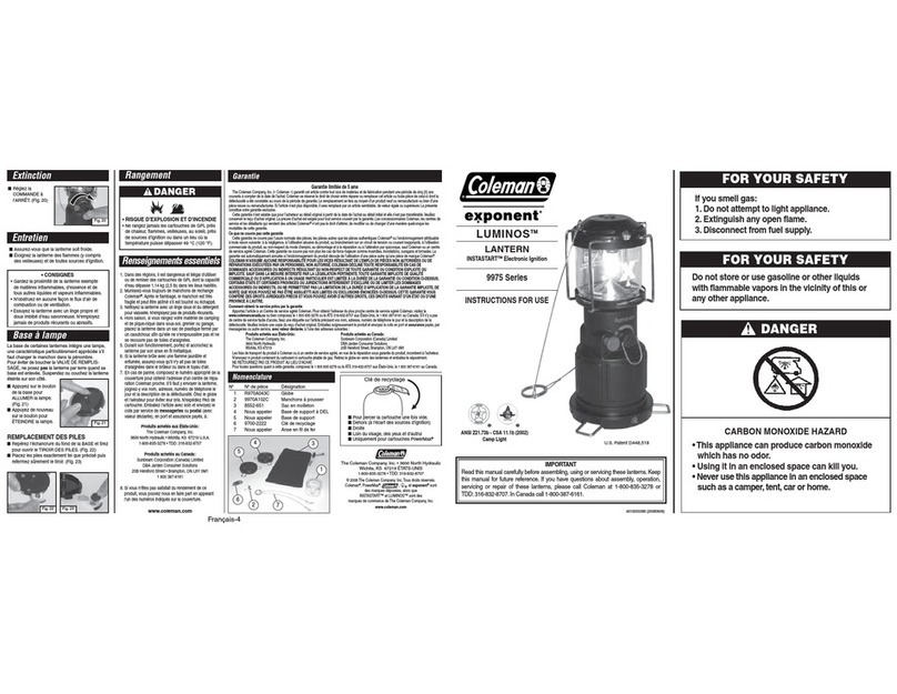 Coleman 9975 Series User manual