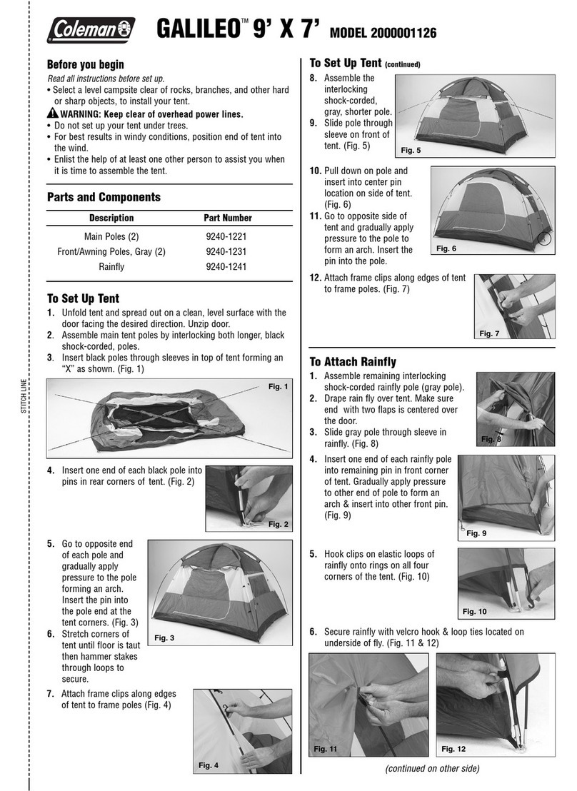 Coleman 2000001126 Instr User manual