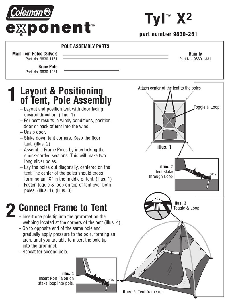 Coleman TYL X2 9830-261 instructions