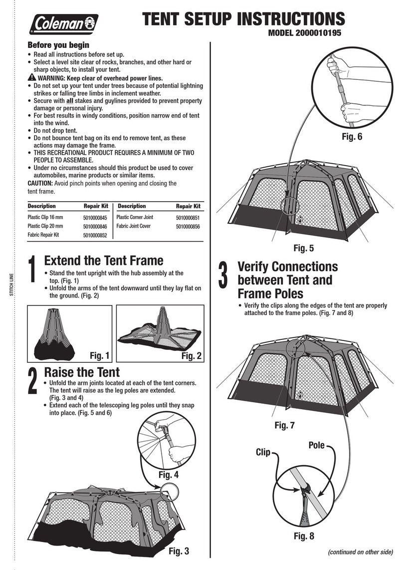 Coleman 2000010195 Setup instructions