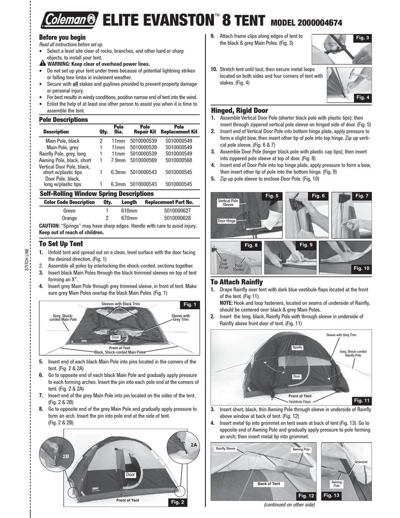 Coleman ELITE EVANSTON 2000004674 Setup manual