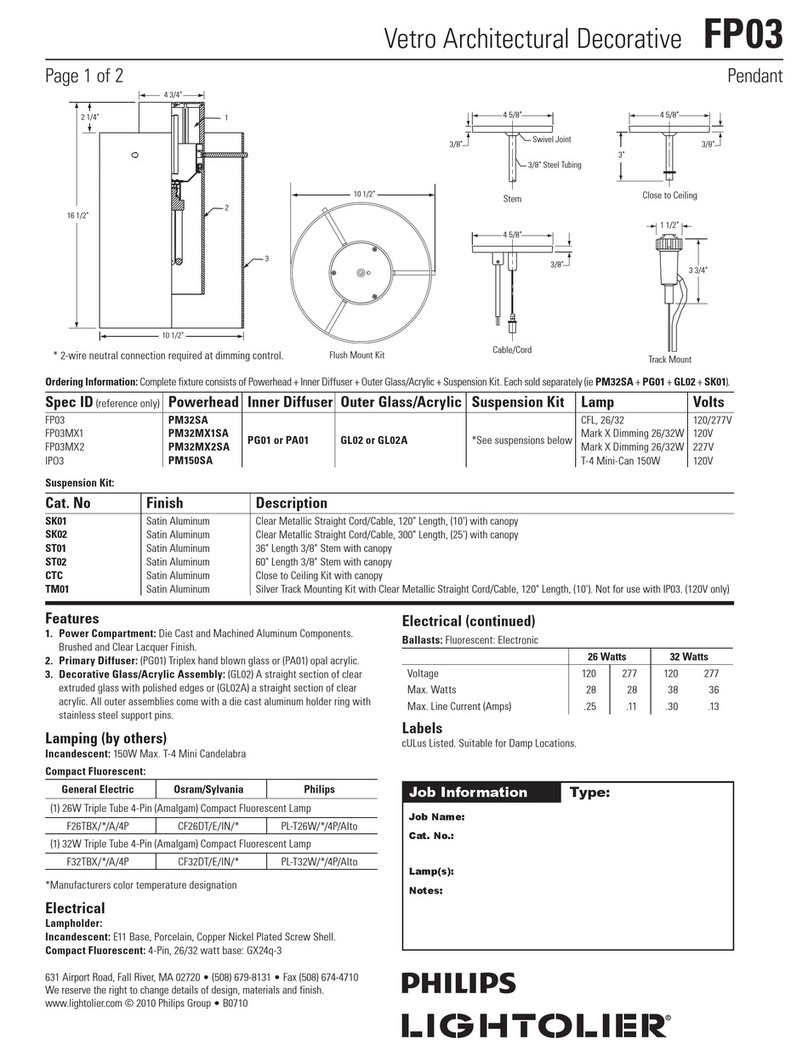 Lightolier FP03 User manual