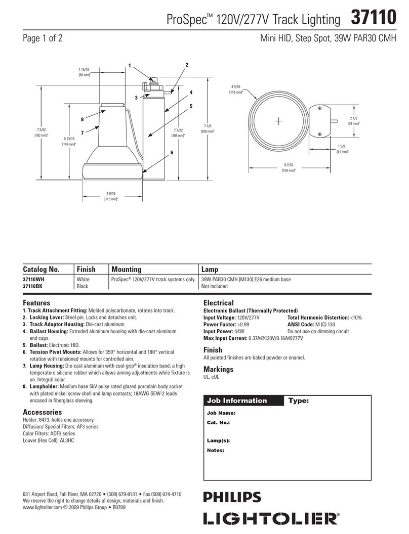 Lightolier ProSpec 37110 User manual