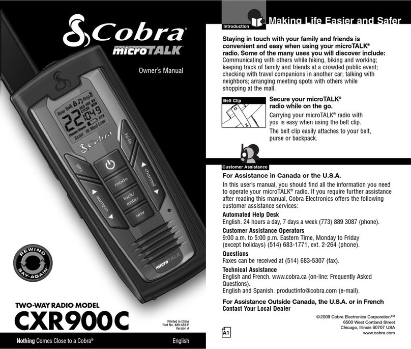 Cobra MICROTALK CXR900C User manual