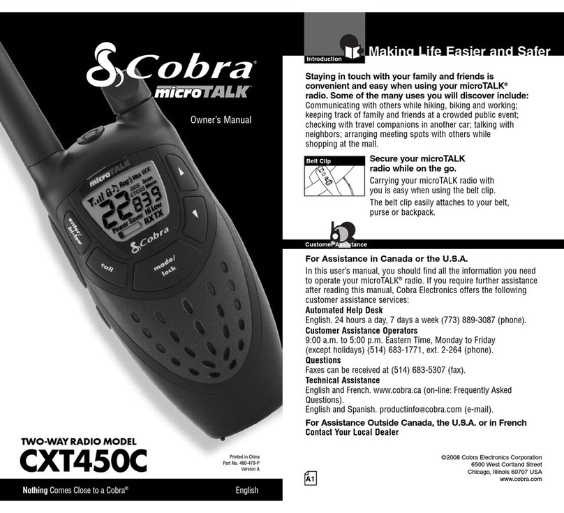 Cobra MICROTALK CXT450C User manual