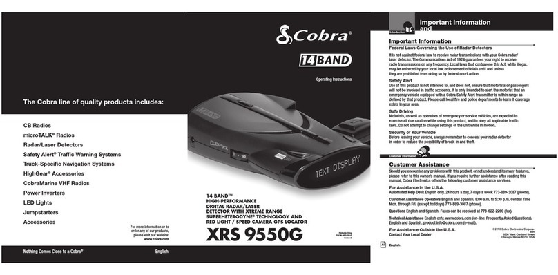 Cobra 14 BAND XRS 9550G User manual