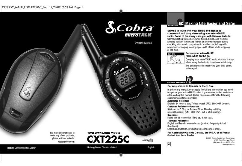 Cobra MICROTALK CXT225C User manual