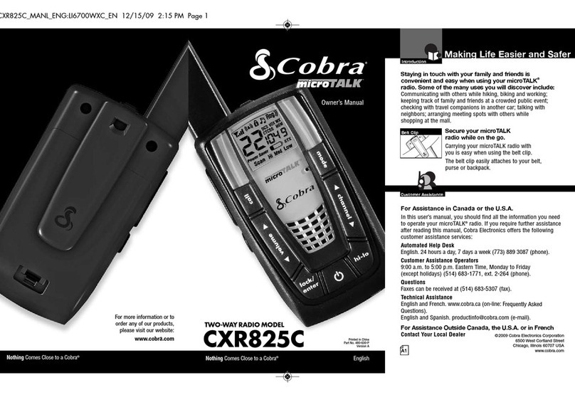 Cobra MICROTALK CXR825C User manual